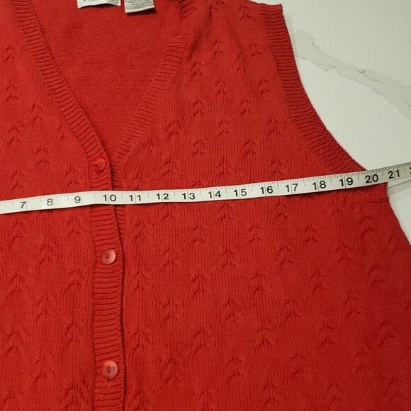 TABI International Vest Red Knit Ladies Womens Size  XL - Picture 8 of 9